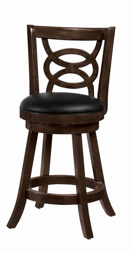 Calecita Swivel Counter Height Stools with Upholstered Seat Cappuccino (Set of 2) - Mattress & Furniture Super Center (Tampa, FL)