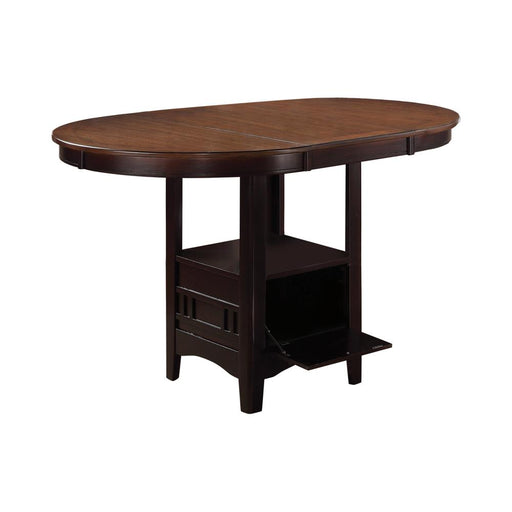 Lavon Oval Counter Height Table Light Chestnut and Espresso - Mattress & Furniture Super Center (Tampa, FL)