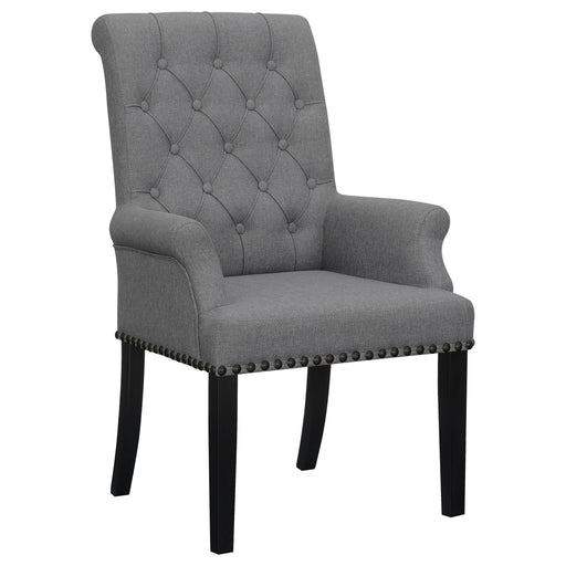 Alana Upholstered Tufted Arm Chair with Nailhead Trim - Mattress & Furniture Super Center (Tampa, FL)