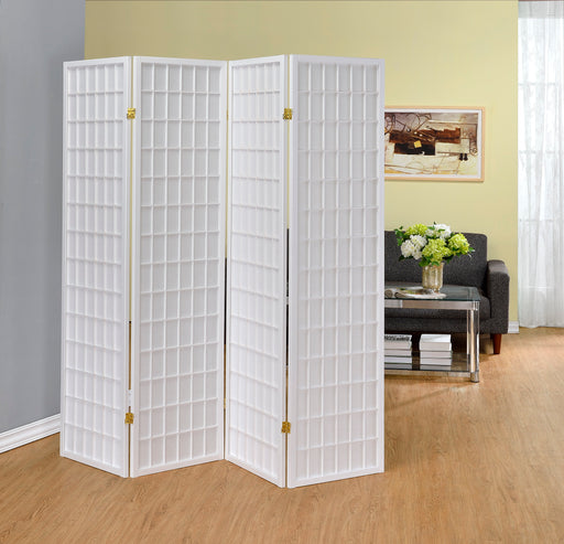 Roberto 4-panel Folding Screen White - Mattress & Furniture Super Center (Tampa, FL)