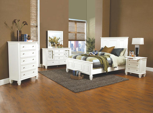 Sandy Beach 4-Piece Queen Bedroom Set with High Headboard - Mattress & Furniture Super Center (Tampa, FL)
