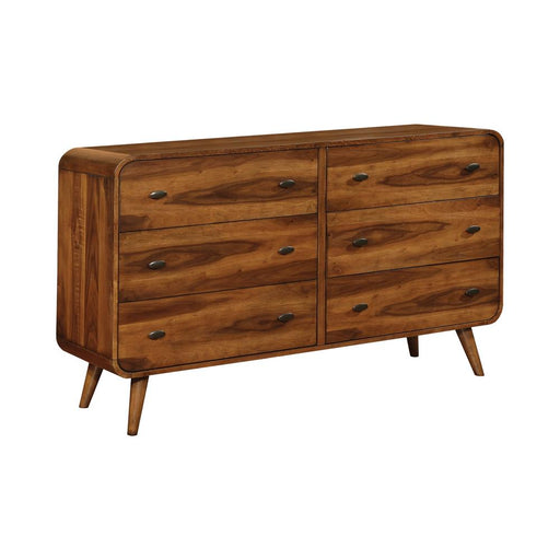 Robyn 6-drawer Dresser Dark Walnut - Mattress & Furniture Super Center (Tampa, FL)