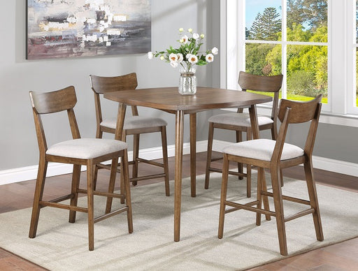 WELDON BROWN COUNTER HEIGHT DINING TABLE - Mattress & Furniture Super Center (Tampa, FL)