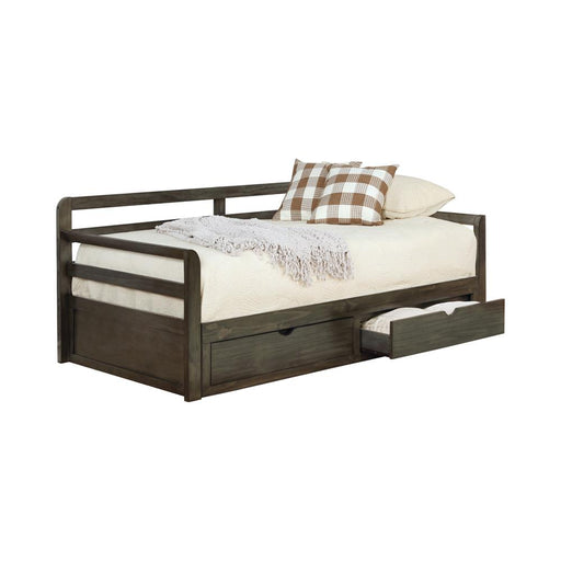 Sorrento 2-drawer Twin XL Daybed with Extension Trundle Grey - Mattress & Furniture Super Center (Tampa, FL)