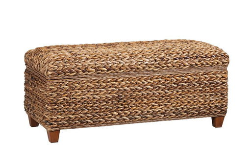 Laughton Hand-Woven Banana Leaf Storage Trunk Amber - Mattress & Furniture Super Center (Tampa, FL)