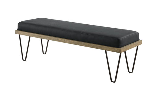 Chad Upholstered Bench with Hairpin Legs Dark Blue - Mattress & Furniture Super Center (Tampa, FL)