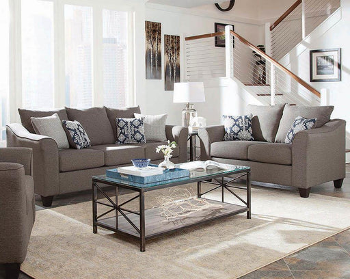 Salizar Upholstered Flared Arm Living Room Set Grey - Mattress & Furniture Super Center (Tampa, FL)