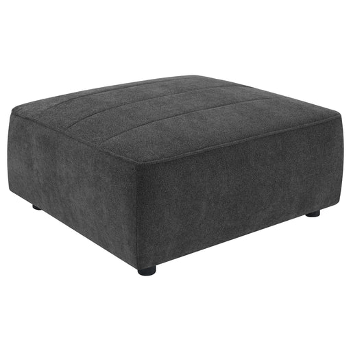 Sunny Upholstered Square Ottoman Dark Charcoal - Mattress & Furniture Super Center (Tampa, FL)