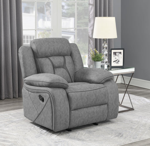 Higgins Overstuffed Upholstered Glider Recliner Grey - Mattress & Furniture Super Center (Tampa, FL)