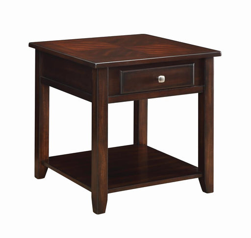 Bradford Square 1-shelf End Table Walnut - Mattress & Furniture Super Center (Tampa, FL)