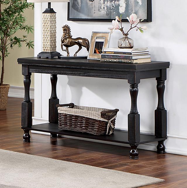 CALANDRA Sofa Table, Antique Black - Mattress & Furniture Super Center (Tampa, FL)