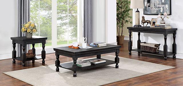 CALANDRA Sofa Table, Antique Black - Mattress & Furniture Super Center (Tampa, FL)