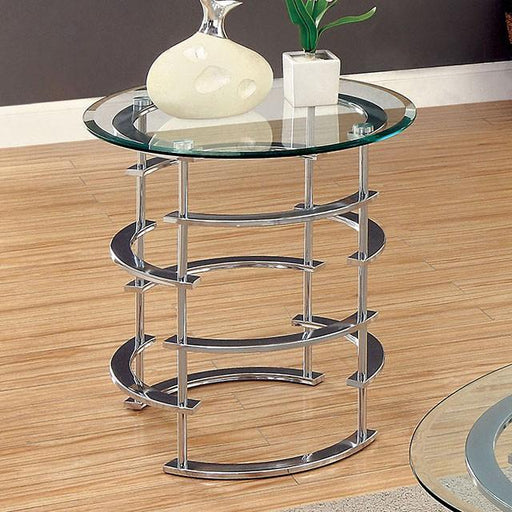 Clonmel End Table, Chrome - Mattress & Furniture Super Center (Tampa, FL)