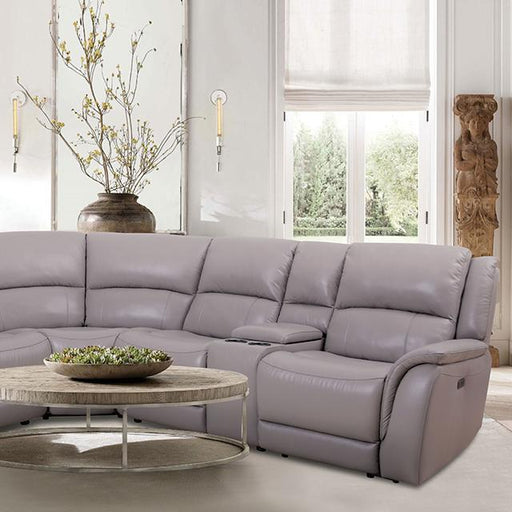 GORGIUS Power Sectional, Light Gray - Mattress & Furniture Super Center (Tampa, FL)