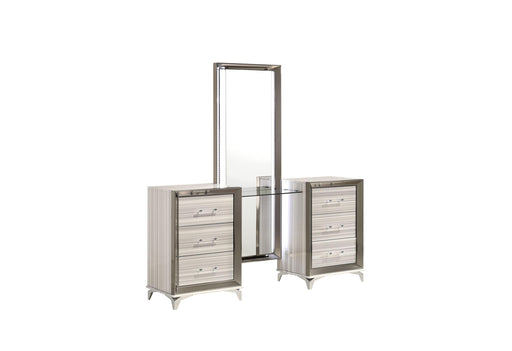 ZAMBRANO WHITE VANITY - Mattress & Furniture Super Center (Tampa, FL)