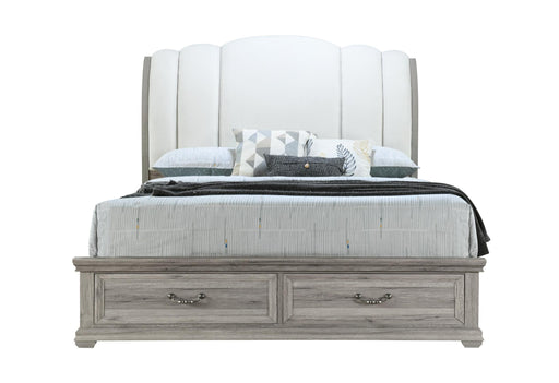 ROWAN NATURAL KING BED WITH STORAGE - Mattress & Furniture Super Center (Tampa, FL)
