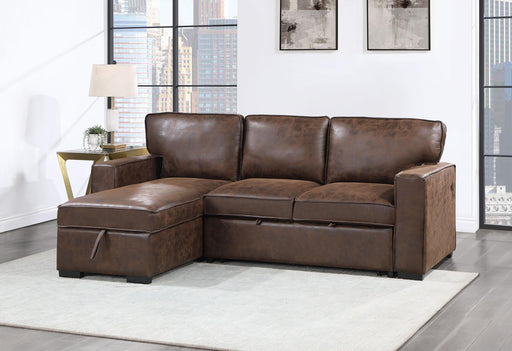 U0203 COFFEE REVERSIBLE PULL OUT SOFA BED - Mattress & Furniture Super Center (Tampa, FL)