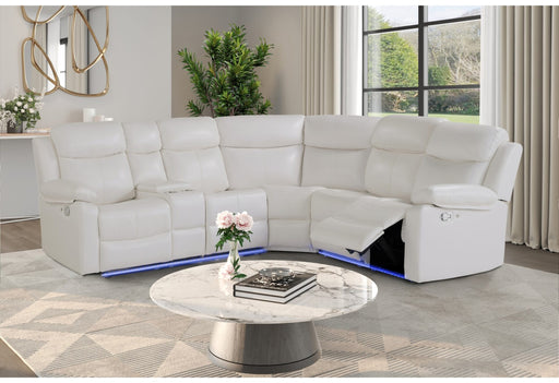 U6026 Blanche White Sectional Sofa - Mattress & Furniture Super Center (Tampa, FL)