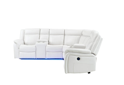 Um02 Blanche White Sectional - Mattress & Furniture Super Center (Tampa, FL)