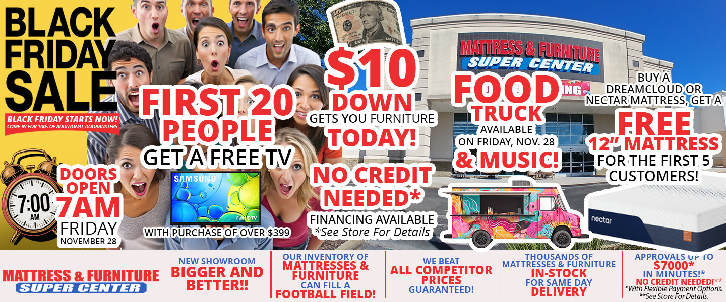 Black Friday 2025: The Biggest Sale of the Year at Mattress & Furniture Super Center!