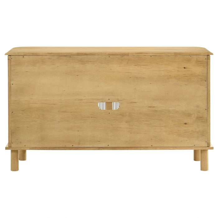 Ervine 3-Door Rope Panel Accent Cabinet