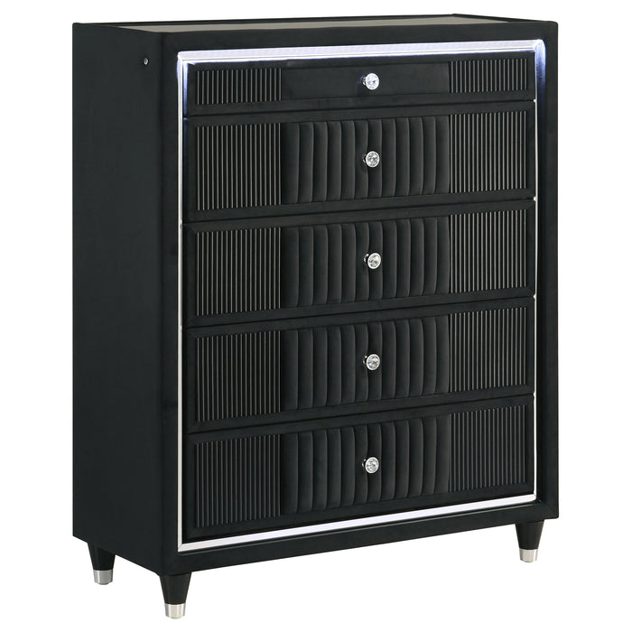 Ravenne Velvet Upholstered LED Chest