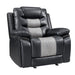 Nikko Glider Recliner-Black/Gray