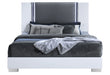 Ylime Smooth White Bed, Dresser, Mirror, Nightstand