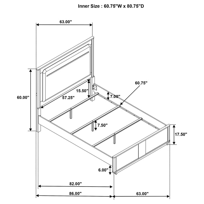 Leanne LED Panel Bed