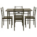 Anna 5-piece Rectangular Dining Set Dark Bronze - Mattress & Furniture Super Center (Tampa, FL)