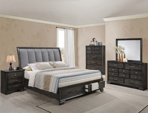 Crown Mark Jaymes Queen Storage Bed in Dark Brown image