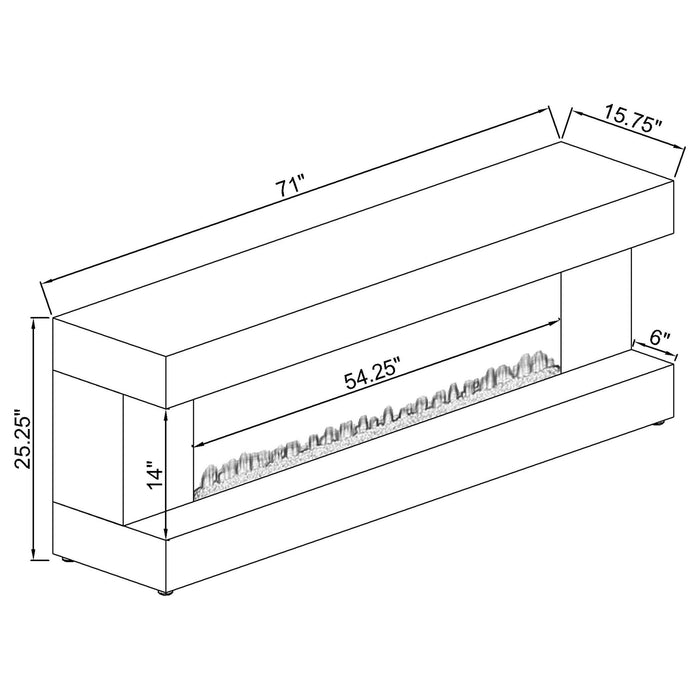 Mallory TV Stand Fireplace Console