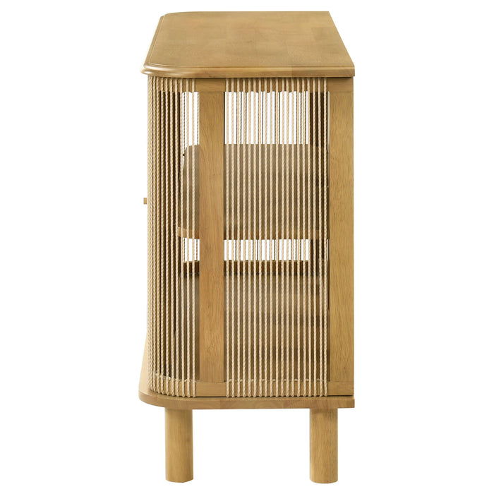 Ervine 3-Door Rope Panel Accent Cabinet