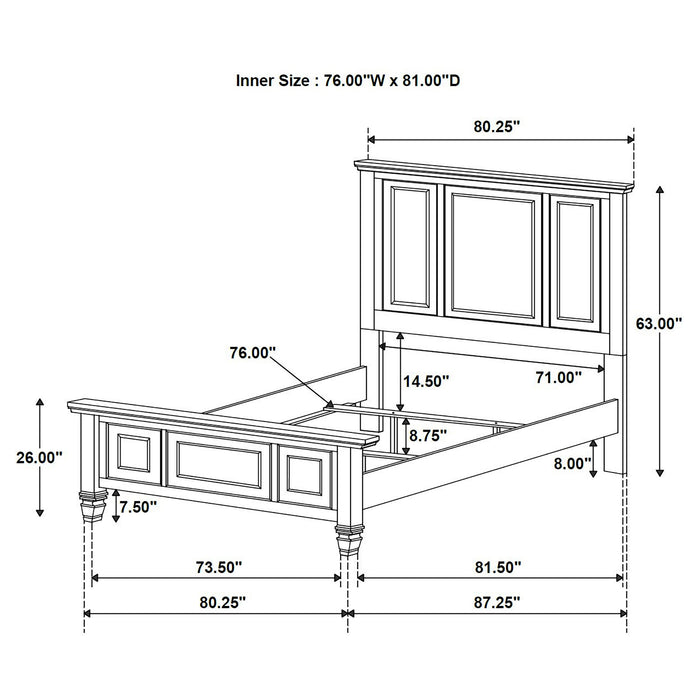 Sandy Beach 5 Pc Bedroom Set