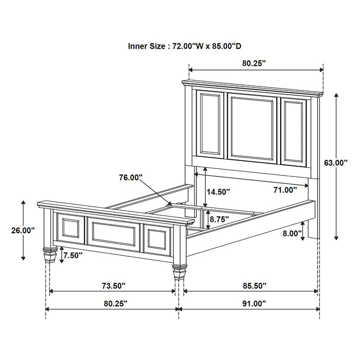 Sandy Beach 4 Pc Bedroom Set