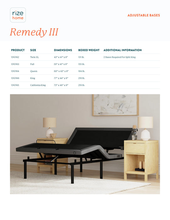 Remedy III Adjustable Base - Mattress & Furniture Super Center (Tampa, FL)