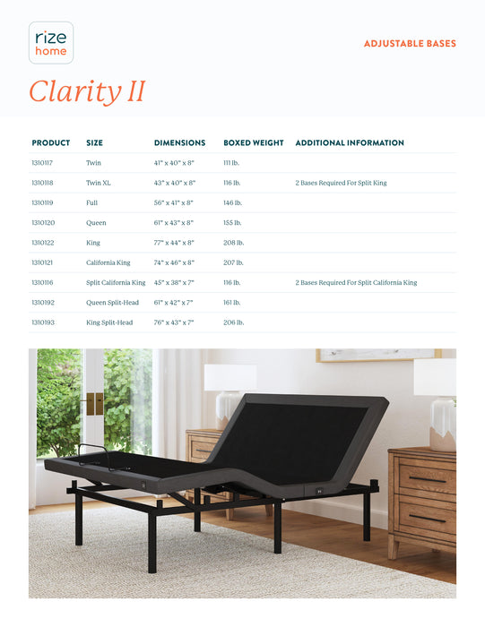 Clarity II Adjustable Base - Mattress & Furniture Super Center (Tampa, FL)