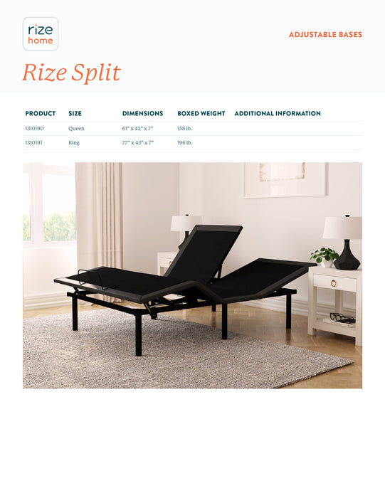 Rize Split Adjustable Base - Mattress & Furniture Super Center (Tampa, FL)