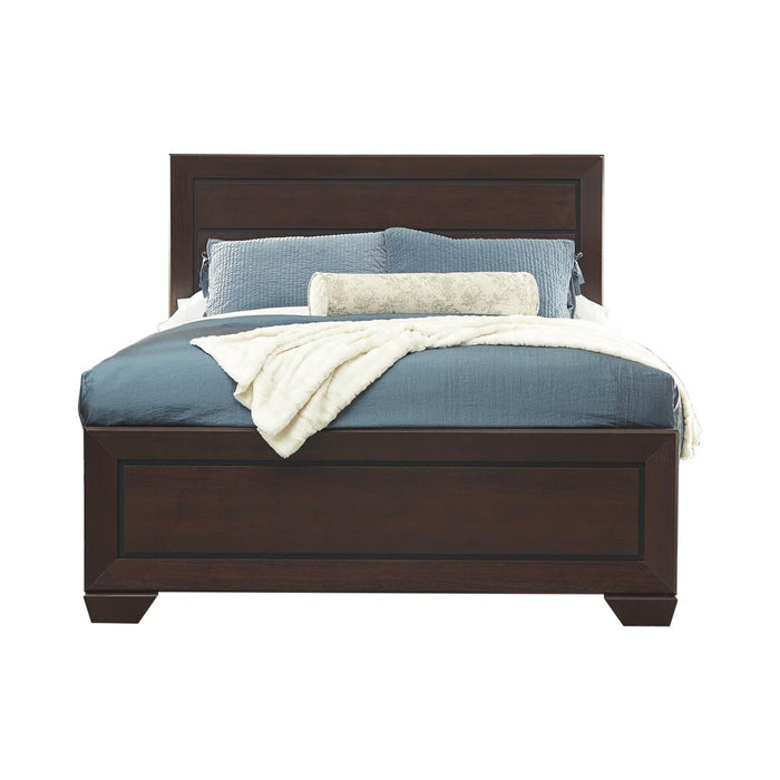 Kauffman California King, Eastren King, & Queen Panel Bed Dark Cocoa - Mattress & Furniture Super Center (Tampa, FL)