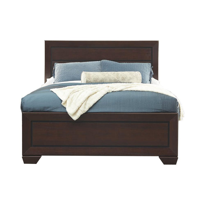 Kauffman California King, Eastren King, & Queen Panel Bed Dark Cocoa - Mattress & Furniture Super Center (Tampa, FL)