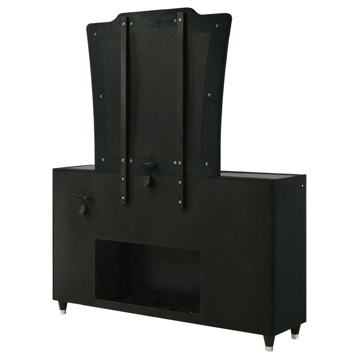 Lorient LED Flame Box Dresser with Mirror