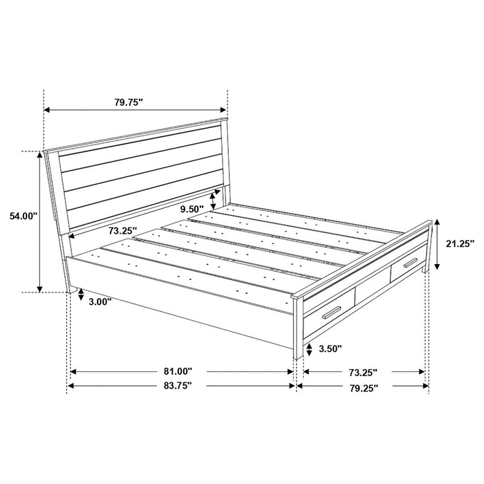Woodmont Panel Platform Storage Bed