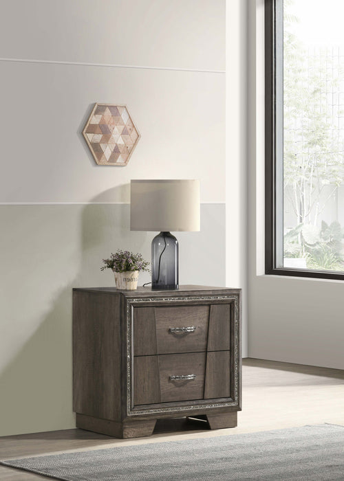 Janine 2-drawer Nightstand Grey image