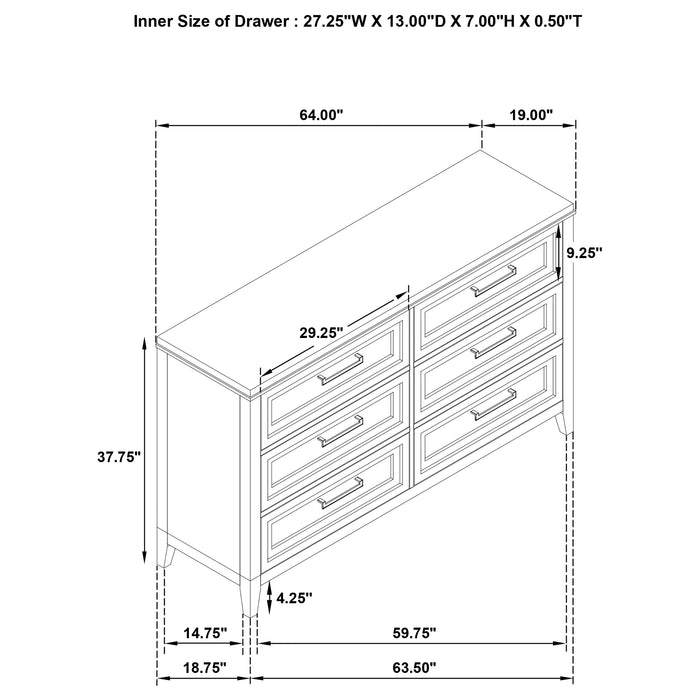 Marielle 5 Pc Bedroom Set