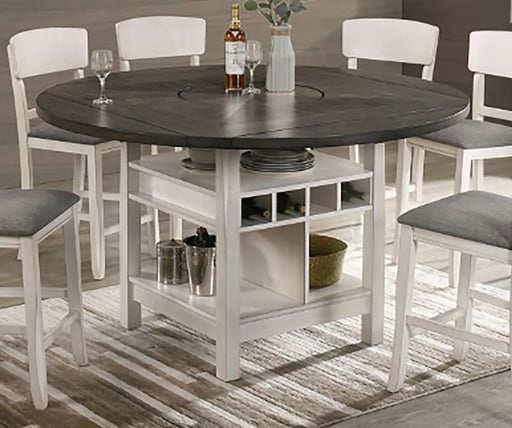 Crown Mark Furniture Conner Counter Height Table in White image