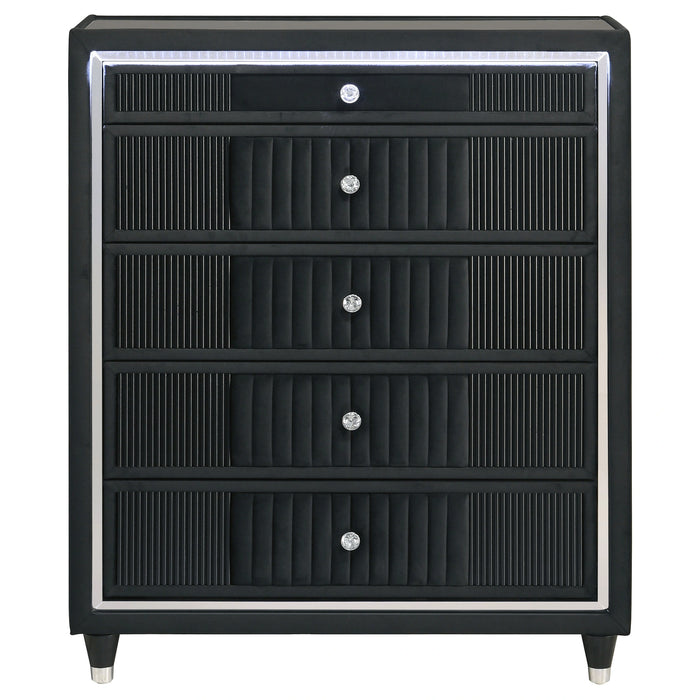 Ravenne Velvet Upholstered LED Chest