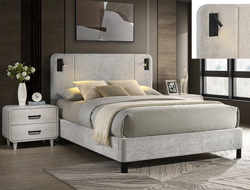 Freya King Bed Light Grey image