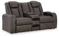 Fyne-Dyme Power Reclining Loveseat with Console - Mattress & Furniture Super Center (Tampa, FL)