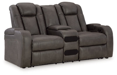 Fyne-Dyme Power Reclining Loveseat with Console - Mattress & Furniture Super Center (Tampa, FL)