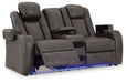 Fyne-Dyme Power Reclining Loveseat with Console - Mattress & Furniture Super Center (Tampa, FL)